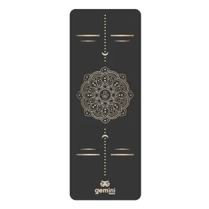 Килимок для йоги каучуковий поліуретан Sport Pro 183 см*68 см*5 мм чорний