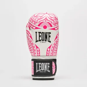 Боксёрские перчатки Leone GN329 HAKA White/Pink 10 унций