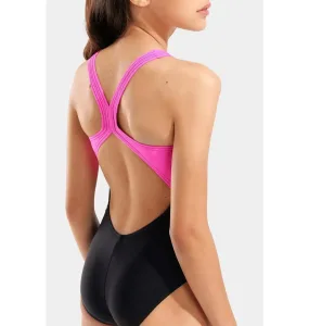 Купальник для плавання суцільний Arena LIT Logo SWIMSUIT V BACK L дитячий Оригінал 010690 590 128 см