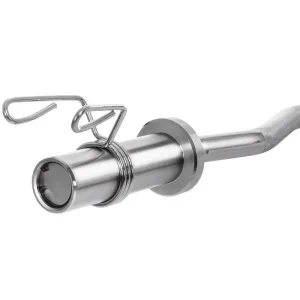 Гриф для штанги сталевий хромований олімпійський W-подібний із замками довжина 1,22 м д.50 мм хром