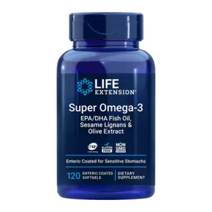 Super Omega-3 EPA/DHA Fish Oil, Sesame Lignans & Olive Extract - 120 ентеричні капсули