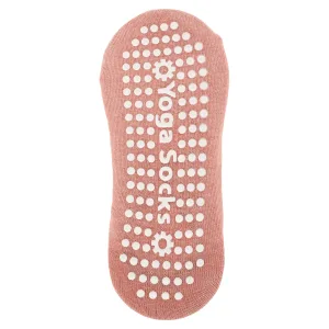 Шкарпетки для йоги та пілатесу із закритими пальцями розмір 36-41 ніжно рожевий