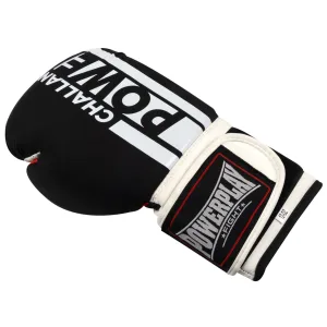 Боксерські рукавиці PowerPlay 3086 Matt Challenger чорно-білі 12 унцій