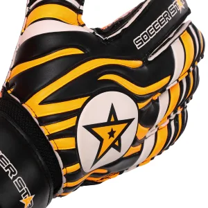 Воротарські рукавички SOCCER STAR 10 - чорно-помарачевий
