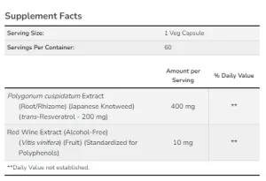 Resveratrol 200 мг - 60 капсул
