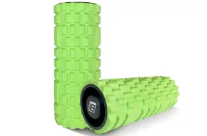 Масажний ролик EasyFit Grid Roller 33 см v.1,1 міцний масажер салатовий