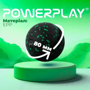 Набір масажних м'ячиків PowerPlay 4007 EPP Massage Ball Чорно Зелені 3 шт.