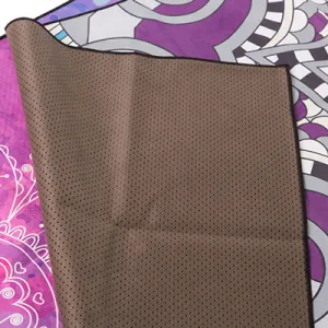 Килимок-рушник для йоги Suede Silicon з чохол SS173-4-4 185 см 67 см 2 мм З малюнком