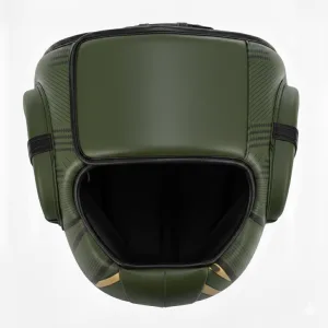 Шолом боксерський з повним захистом чорно-хакі ZHT-3 - L