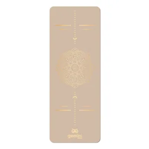 Килимок для йоги каучуковий поліуретан Sport Pro 183 см*68 см*5 мм бежевий