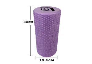 Масажний ролик EasyFit Foam Roller 30 см бузковий