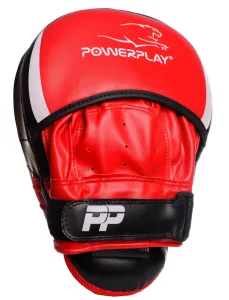 Лапи боксерські PowerPlay 3050 чорно червоні PU [пара]