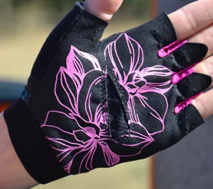 Рукавички для фітнесу MadMax MFG-770 Flower Power Gloves Black/Pink M
