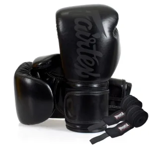 Боксерські рукавиці Fairtex BGV14SB Black 12 унцій (бинти в комплекті)