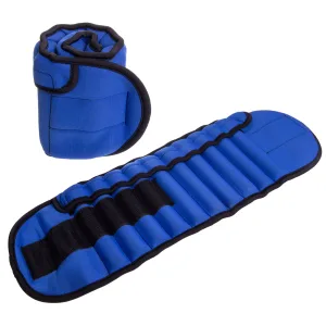 Обтяжувачі-манжети з регульованою вагою для рук та ніг 2x2,5 кг чорний