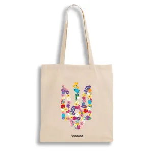 Екошопер BookOpt BK4033 квітковий тризуб бежевий