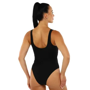 Купальник для плавания цельный женский размер 38-46 40 - черный