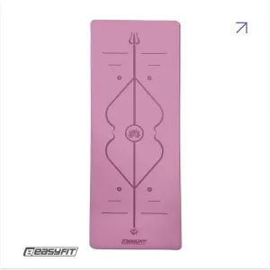 Килимок для йоги професійний EasyFit Pro каучук 5 мм Рожевий