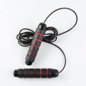 Скакалка скоростная PowerPlay 4210 Power Weighted Jump Rope чёрная 2,7 m