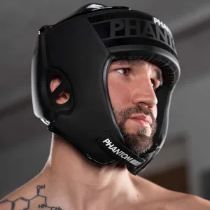 Боксерський шолом Phantom APEX Open Face Head Protection Black універсальний