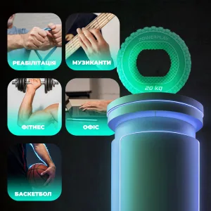 Еспандер кистьовий силіконовий PowerPlay PP-4333 Hand Grip Medium 20 кг. зелений