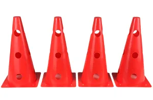 Конуси-фішки спортивні EasyFit 31 см (набір з 4 штук) червоні
