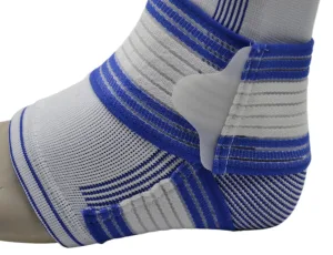 Бандажі на гомілкостоп Power System PS-6009 Ankle Support Pro Blue/білий 1 шт. S/M