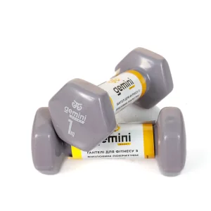 Гантелі Sport для фітнесу з вініловим покриттям 2 шт по 1.0 кг GSD-1.0GRAY