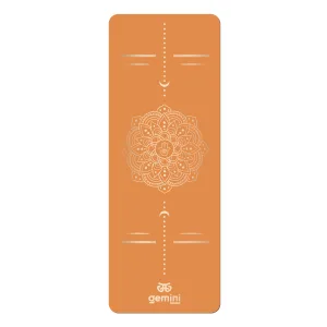 Килимок для йоги каучуковий поліуретан Sport Pro 183 см*68 см*5 мм помаранчевий