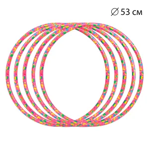 Обруч Bamsic "Дівчинка" 53 см цільний гімнастичний пластиковий 0199