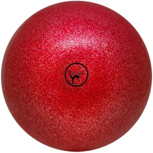 М'яч для художньої гімнастики Go Do 15 см червоний з блискітками
