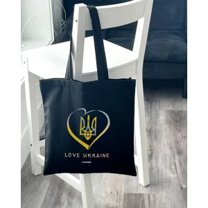 Екошопер BookOpt BK4036 Love Ukraine чорний