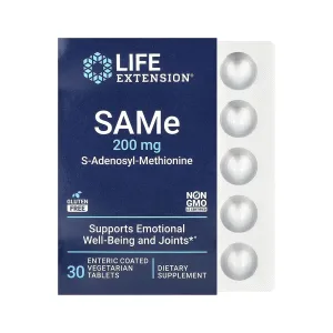 SAMe 200 мг - 30 таблеток з кишковим покриттям для вегетаріанців