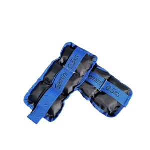 Обтяжувачі-манжети з піском по 0.5 кг - чорно-синій