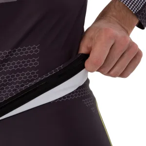 Костюм компрессионный мужской рашгард лонгслив и штаны Domino чёрный-белый TC210-KC210-17 - XL