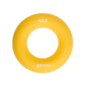 Еспандер кистьовий кільце силікон навантаження 18 кг жовтий - 9 см