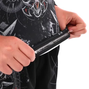 Костюм компресійний дитячий рашгард лонгслів штани та шорти VNM UFC FIGHT WEEK 2XS-L, чорний-сірий 9541B-9641B-V5032 XXS