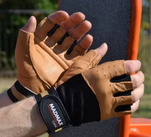 Рукавички для фітнесу MadMax MFG-248 Clasic Brown S