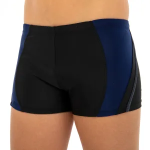 Плавки боксери для хлопчиків для плавання вік 6-10років Чорно-темно-синій 6