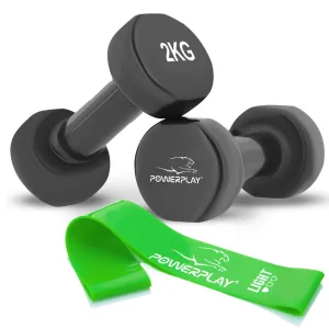 Гантель вінілова PowerPlay 4125 Achilles 2*2 кг. чорні (2шт.)