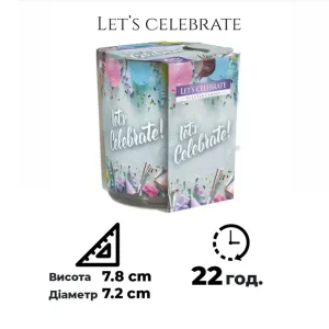 Ароматична свічка в скляному стакані Bispol Let`s celebrate (SN 72s-49)