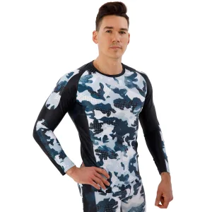 Рашгард лонгслів чоловічий Domino чорний-білий TC210-1 - S