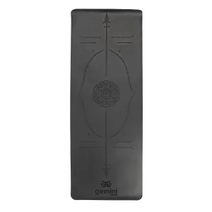 Килимок для йоги каучуковий поліуретан Sport 183 см 68 см 5 мм чорний