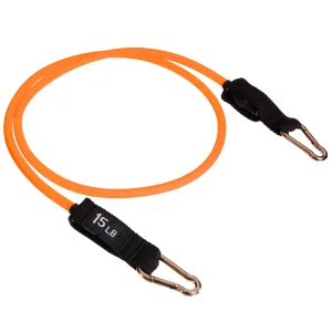 Еспандер трубчастий для фітнесу з карабіном 5,5х9х1200 мм навантаження 7 кг помаранчевий