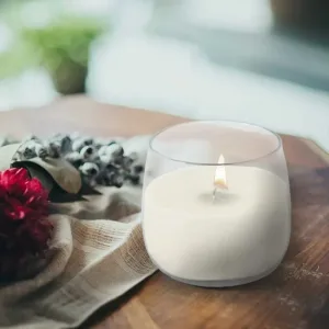 Ароматична свічка в скляному стакані Bispol Білі квіти (SN 71-179)