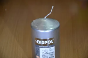 Свічка столова циліндр Bispol sw60/100 271 Срібний металік