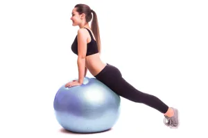 М'яч для фітнесу фітбол PowerPlay 4001 Ø75 cm Gymball Sky синій + помпа