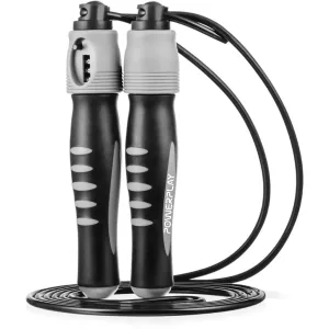 Скакалка з лічильником PowerPlay 4215 Jump Rope With Counter Чорно/Сіра 2,75 см.