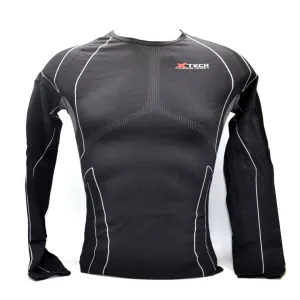 Thermal Long Sleeve Shirt with Collar X TECH Maglia Race 3 Munica Lunga lupetto Nero XXL/XXXL Black