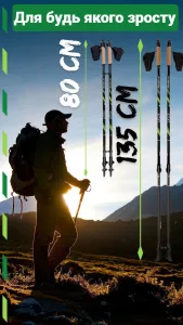 Палиці для скандинавської ходьби PowerPlay 9111 Lykke Green 80-135 см (пара) + 2-ві пари чобітків + чохол